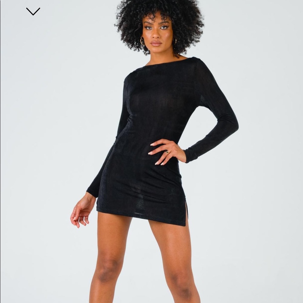 Black mini dress